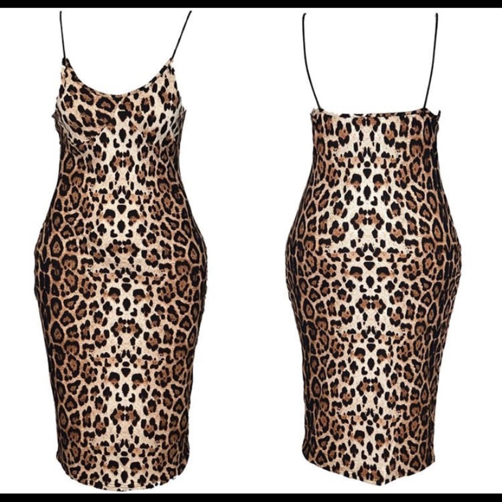 Plus Leopard Camisole Midi Dress